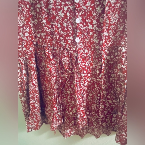 NWOT Floral ruffle blouse with butterfly sleeves size M - Picture 4 of 6